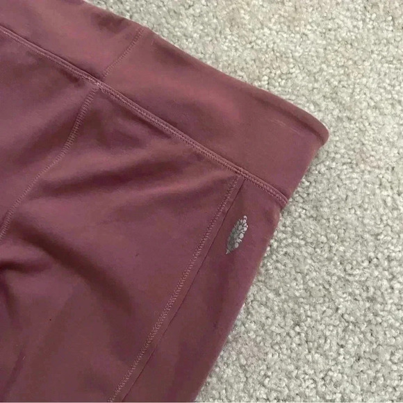 Free People Turnout Movement Leggings Ballet Core Tie Leg Criss Cross Mauve Med - Picture 15 of 15